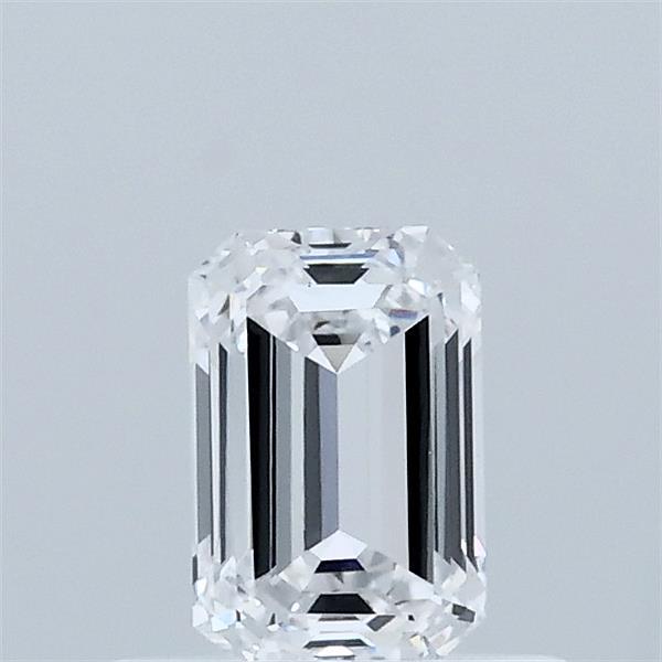 0.54 Carat Emerald Shaped, Ideal Cut, D Color, VVS2 Clarity, IGI Certified Lab Grown Diamond