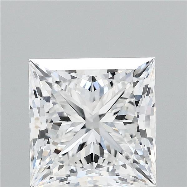 4.01 Carat Princess Shaped, Ideal Cut, E Color, VS1 Clarity, IGI Certified Lab Grown Diamond
