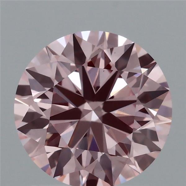 1.55 Carat Round Shaped, Ideal Cut, FANCY INTENSE PINK Color, VS1 Clarity, IGI Certified Lab Grown Diamond