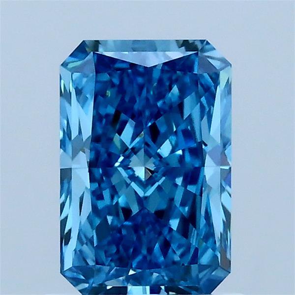 1.10 Carat Radiant Shaped, Ideal Cut, FANCY VIVID BLUE Color, VVS1 Clarity, IGI Certified Lab Grown Diamond