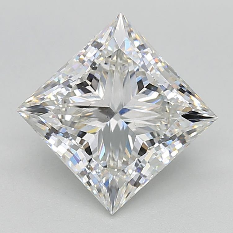 4.04 Carat Princess Shaped, Ideal Cut, F Color, VS2 Clarity, IGI Certified Lab Grown Diamond