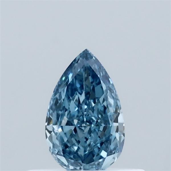 0.38 Carat Pear Shaped, Very Good Cut, FANCY VIVID BLUE Color, VVS2 Clarity, IGI Certified Lab Grown Diamond