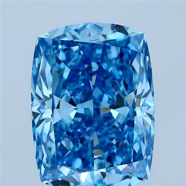 3.04 Carat Cushion Shaped, Very Good Cut, FANCY VIVID BLUE Color, VS1 Clarity, IGI Certified Lab Grown Diamond