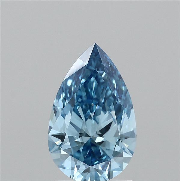 1.54 Carat Pear Shaped, Ideal Cut, FANCY VIVID BLUE Color, SI1 Clarity, IGI Certified Lab Grown Diamond