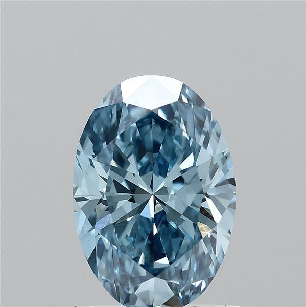 1.01 Carat Oval Shaped, Excellent Cut, FANCY VIVID BLUE Color, VVS2 Clarity, IGI Certified Lab Grown Diamond