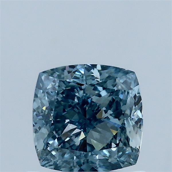 1.01 Carat Cushion Shaped, Ideal Cut, FANCY VIVID GREENISH BLUE Color, VS1 Clarity, IGI Certified Lab Grown Diamond