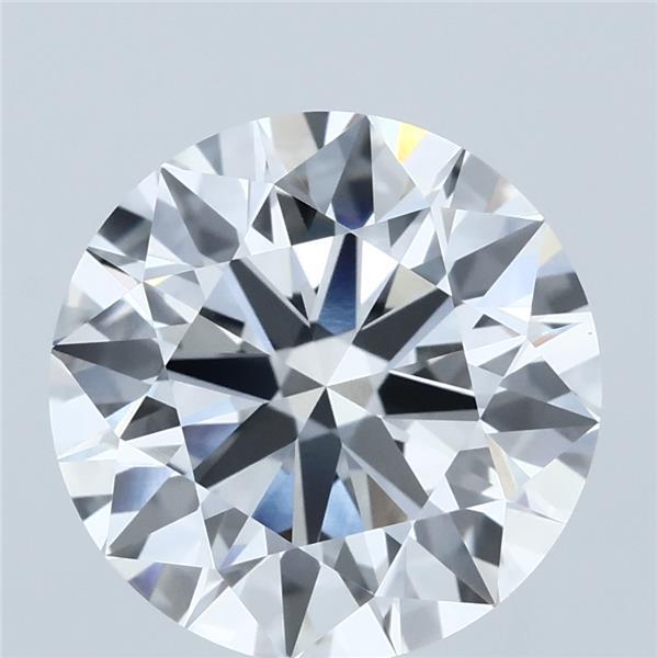 4.08 Carat Round Shaped, Ideal Cut, D Color, VVS2 Clarity, IGI Certified Lab Grown Diamond