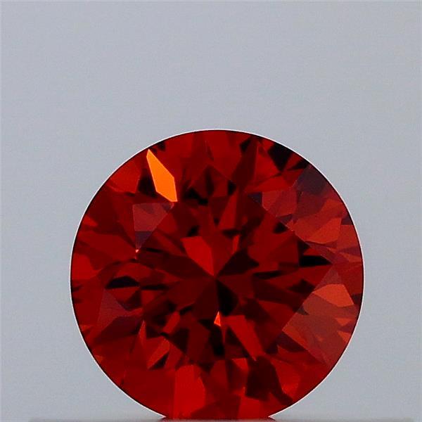 0.38 Carat Round Shaped, Very Good Cut, FANCY VIVID ORANGE Color, VVS2 Clarity, IGI Certified Lab Grown Diamond