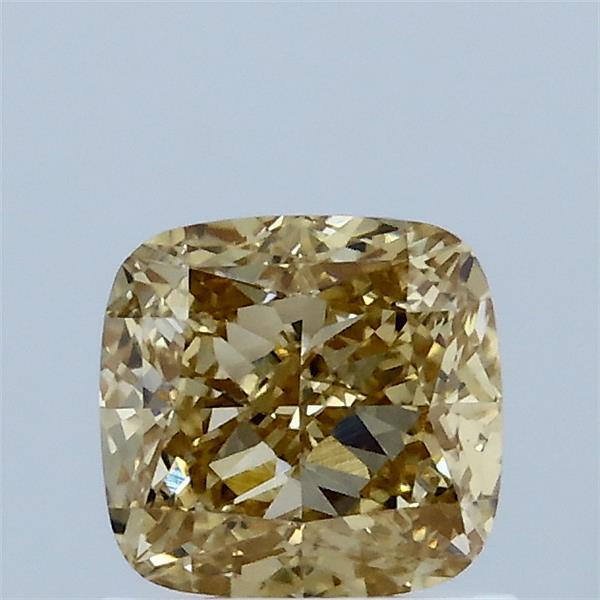 1.06 Carat Cushion Shaped, Ideal Cut, FANCY INTENSE YELLOW Color, VS1 Clarity, IGI Certified Lab Grown Diamond