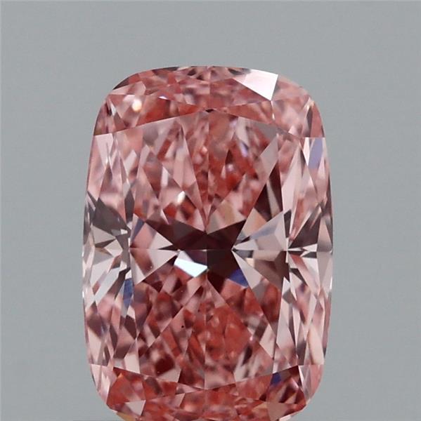 1.10 Carat Cushion Shaped, Ideal Cut, FANCY VIVID PINK Color, VS1 Clarity, IGI Certified Lab Grown Diamond