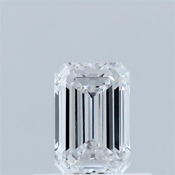 0.51 Carat Emerald Shaped, Excellent Cut, D Color, VVS2 Clarity, IGI Certified Lab Grown Diamond