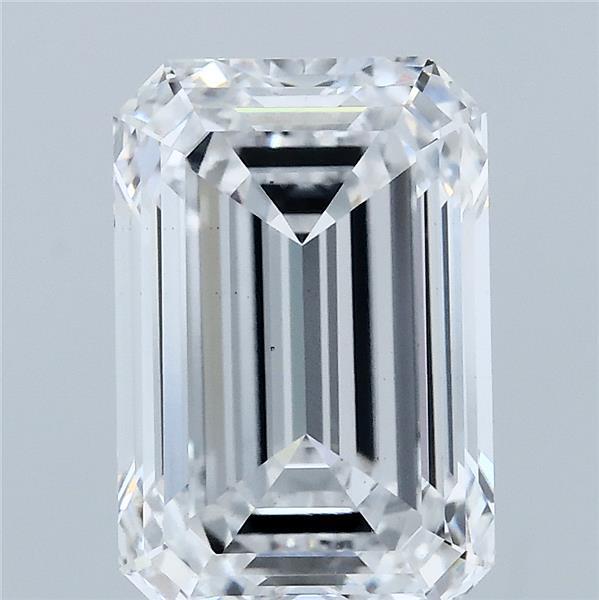 4.24 Carat Emerald Shaped, Ideal Cut, D Color, VS1 Clarity, IGI Certified Lab Grown Diamond