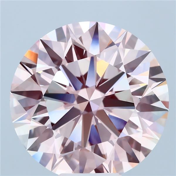 10.32 Carat Round Shaped, Ideal Cut, FANCY LIGHT PINK Color, VS1 Clarity, IGI Certified Lab Grown Diamond