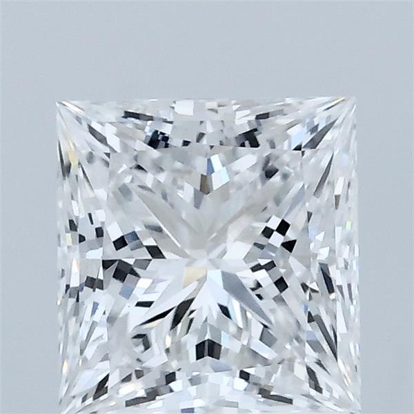 1.54 Carat Princess Shaped, Ideal Cut, D Color, VVS2 Clarity, IGI Certified Lab Grown Diamond