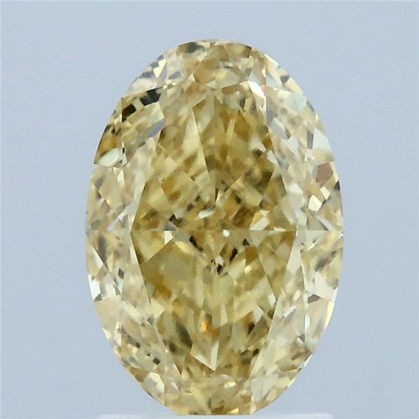 2.06 Carat Oval Shaped, Excellent Cut, FANCY VIVID YELLOW Color, VS1 Clarity, IGI Certified Lab Grown Diamond