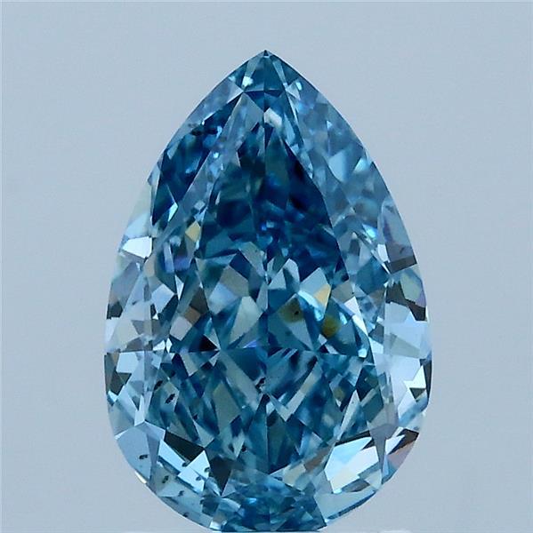2.01 Carat Pear Shaped, Excellent Cut, FANCY VIVID BLUE Color, VS2 Clarity, IGI Certified Lab Grown Diamond