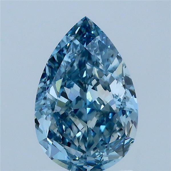 2.04 Carat Pear Shaped, Excellent Cut, FANCY VIVID BLUE Color, VS1 Clarity, IGI Certified Lab Grown Diamond