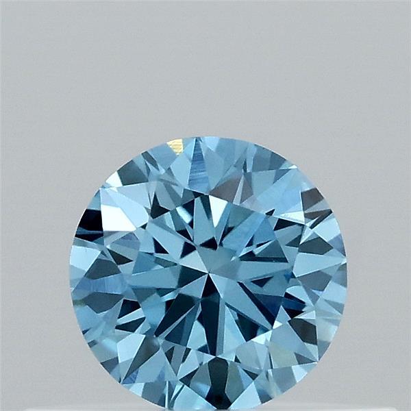 0.31 Carat Round Shaped, Ideal Cut, FANCY VIVID BLUE Color, VVS2 Clarity, IGI Certified Lab Grown Diamond