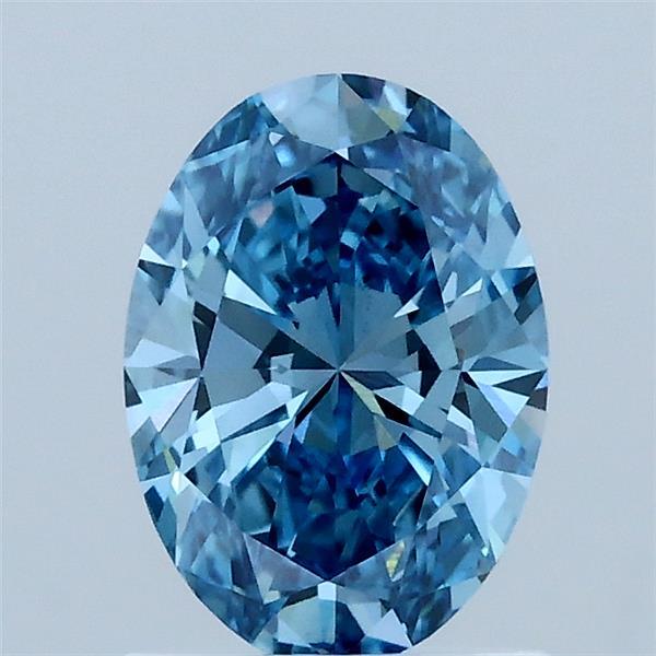 1.09 Carat Oval Shaped, Ideal Cut, FANCY VIVID BLUE Color, VS1 Clarity, IGI Certified Lab Grown Diamond