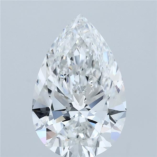 3.71 Carat Pear Shaped, Ideal Cut, F Color, VVS2 Clarity, IGI Certified Lab Grown Diamond