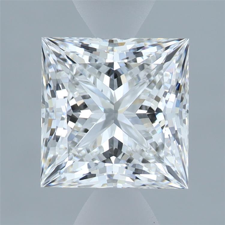2.10 Carat Princess Shaped, Ideal Cut, E Color, VVS2 Clarity, IGI Certified Lab Grown Diamond