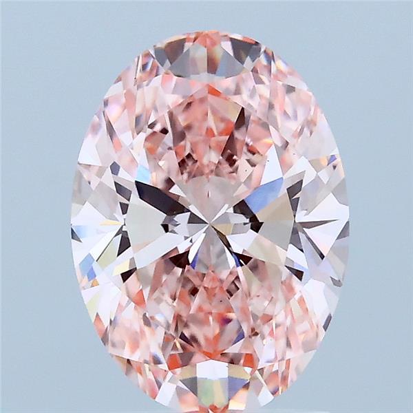 2.02 Carat Oval Shaped, Ideal Cut, FANCY VIVID PINK Color, VS1 Clarity, IGI Certified Lab Grown Diamond