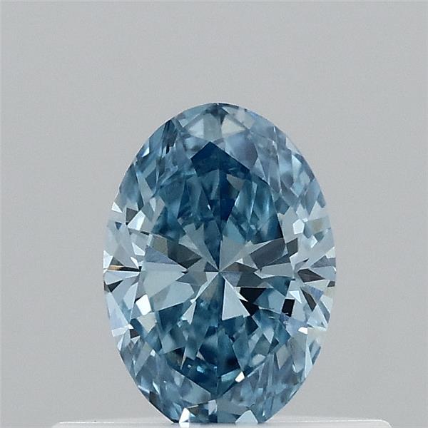 0.36 Carat Oval Shaped, Excellent Cut, FANCY VIVID BLUE Color, VS2 Clarity, IGI Certified Lab Grown Diamond