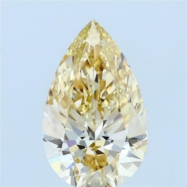 1.01 Carat Pear Shaped, Ideal Cut, FANCY YELLOW Color, VS1 Clarity, IGI Certified Lab Grown Diamond