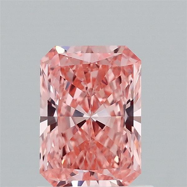 1.04 Carat Radiant Shaped, Ideal Cut, FANCY VIVID PINK Color, VS1 Clarity, IGI Certified Lab Grown Diamond