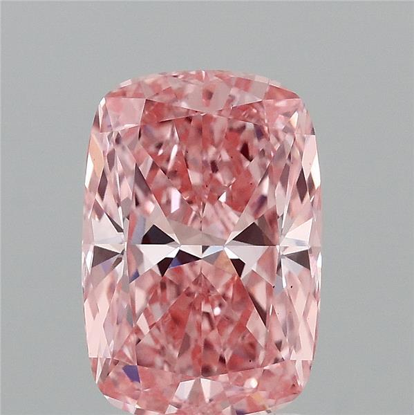 2.50 Carat Cushion Shaped, Ideal Cut, FANCY VIVID PINK Color, VS1 Clarity, IGI Certified Lab Grown Diamond