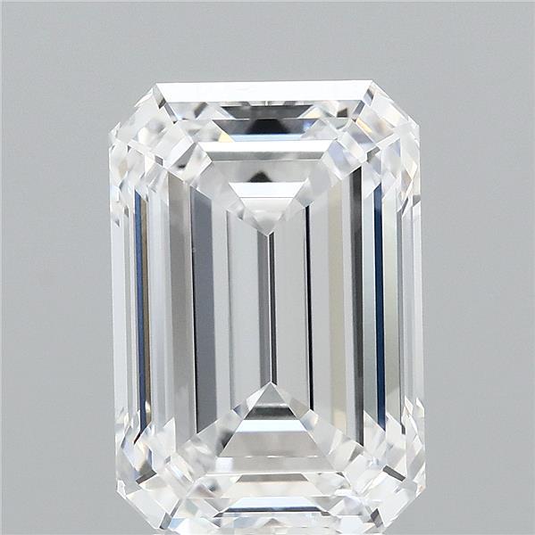 4.58 Carat Emerald Shaped, Ideal Cut, D Color, VVS1 Clarity, IGI Certified Lab Grown Diamond