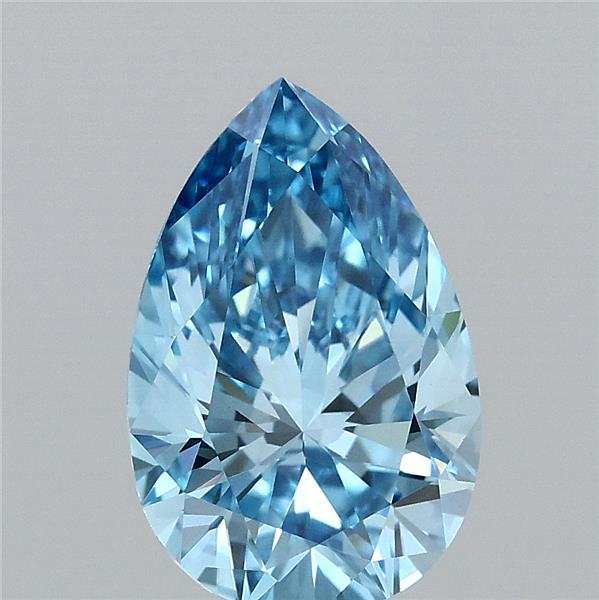 2.07 Carat Pear Shaped, Ideal Cut, FANCY VIVID BLUE Color, VS1 Clarity, IGI Certified Lab Grown Diamond