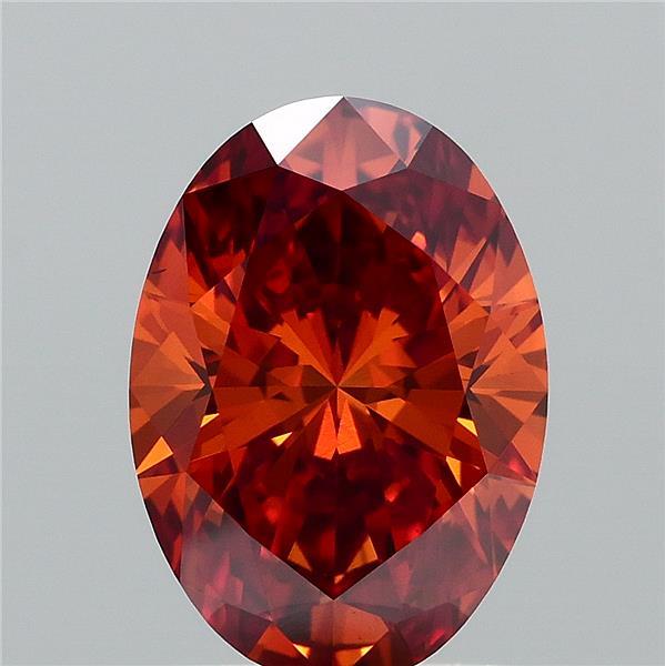 1.53 Carat Oval Shaped, Ideal Cut, FANCY VIVID ORANGE Color, VS1 Clarity, IGI Certified Lab Grown Diamond