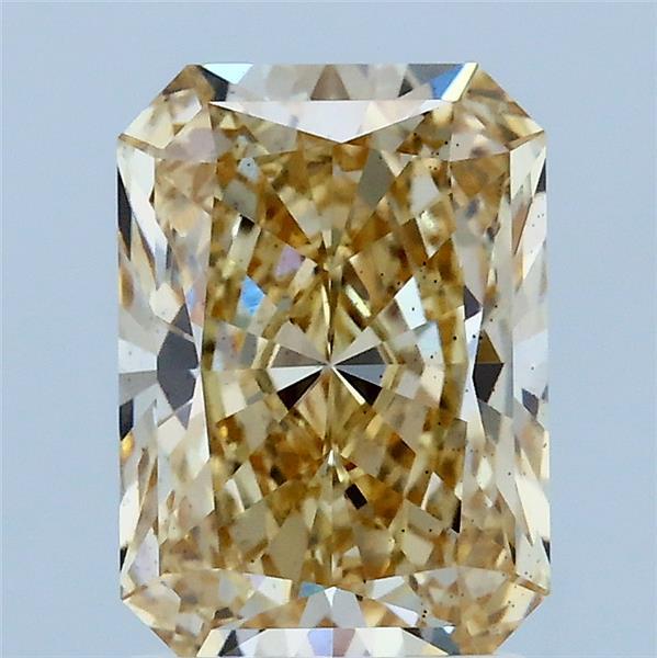 2.07 Carat Radiant Shaped, Ideal Cut, FANCY YELLOW Color, VS2 Clarity, IGI Certified Lab Grown Diamond
