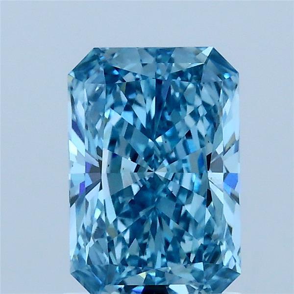 1.30 Carat Radiant Shaped, Ideal Cut, FANCY VIVID BLUE Color, VS1 Clarity, IGI Certified Lab Grown Diamond
