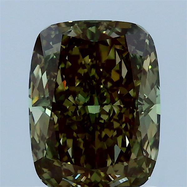 1.61 Carat Cushion Shaped, Excellent Cut, FANCY INTENSE GREEN Color, VS1 Clarity, IGI Certified Lab Grown Diamond
