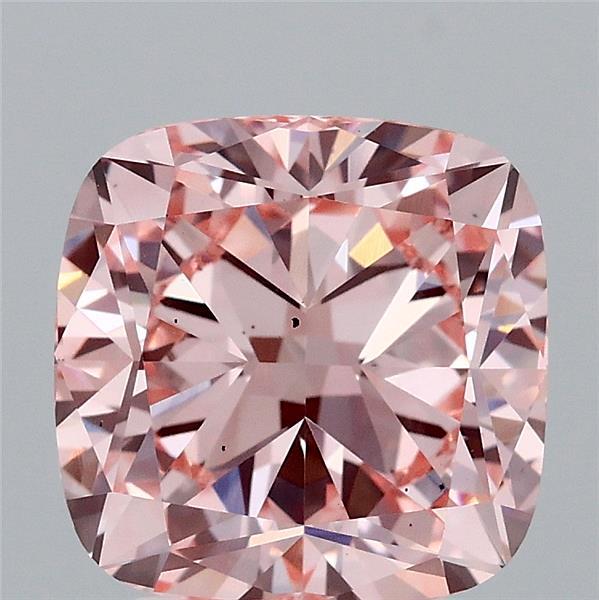 3.12 Carat Cushion Shaped, Excellent Cut, FANCY INTENSE PINK Color, VS2 Clarity, IGI Certified Lab Grown Diamond