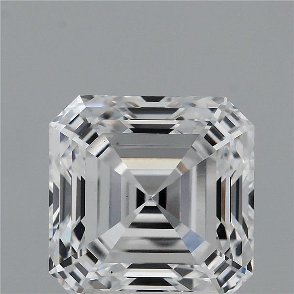 4.14 Carat Asscher Shaped, Ideal Cut, D Color, VS1 Clarity, IGI Certified Lab Grown Diamond
