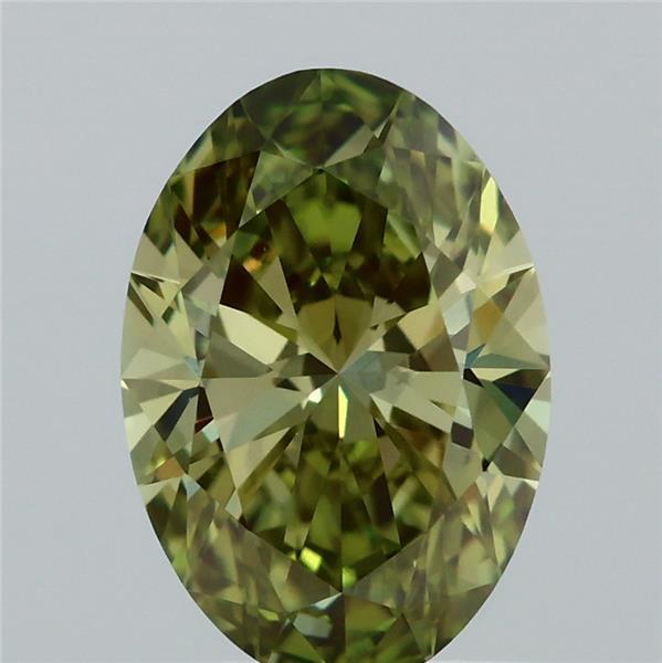 1.11 Carat Oval Shaped, Ideal Cut, FANCY VIVID GREEN Color, VVS2 Clarity, IGI Certified Lab Grown Diamond