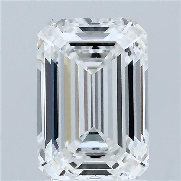 2.10 Carat Emerald Shaped, Ideal Cut, F Color, VVS1 Clarity, IGI Certified Lab Grown Diamond