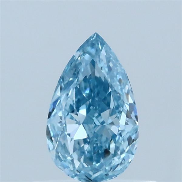 0.52 Carat Pear Shaped, Ideal Cut, FANCY VIVID BLUE Color, IF Clarity, IGI Certified Lab Grown Diamond