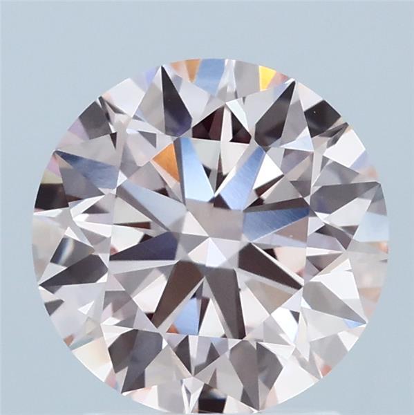2.07 Carat Round Shaped, Ideal Cut, FANCY INTENSE PINK Color, VVS2 Clarity, IGI Certified Lab Grown Diamond