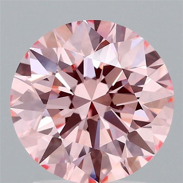 2.17 Carat Round Shaped, Ideal Cut, FANCY VIVID PINK Color, VS1 Clarity, IGI Certified Lab Grown Diamond