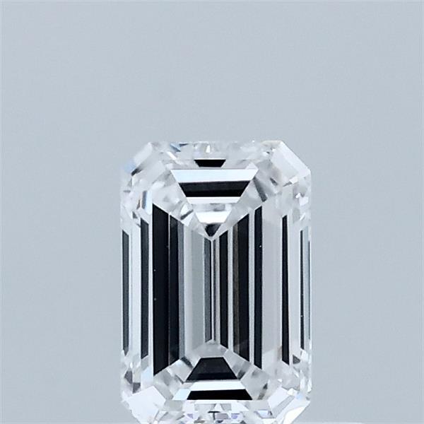 0.53 Carat Emerald Shaped, Ideal Cut, D Color, VVS2 Clarity, IGI Certified Lab Grown Diamond