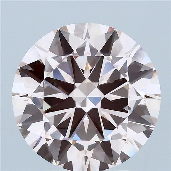 4.00 Carat Round Shaped, Excellent Cut, FANCY LIGHT PINK Color, VVS2 Clarity, IGI Certified Lab Grown Diamond
