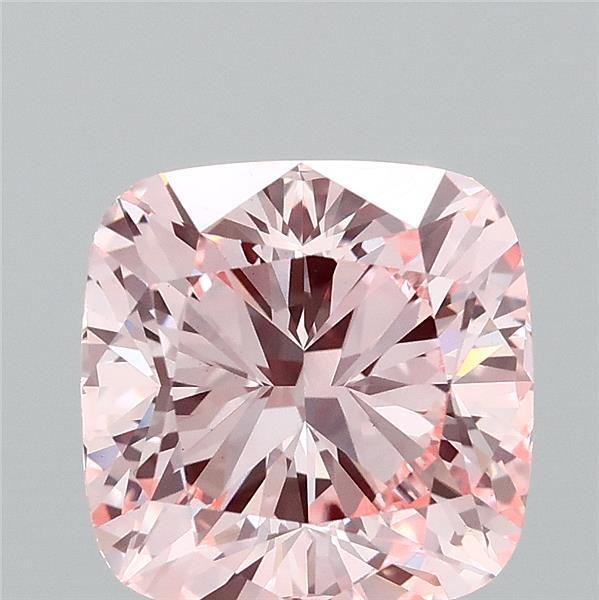 3.07 Carat Cushion Shaped, Ideal Cut, FANCY INTENSE PINK Color, VS1 Clarity, IGI Certified Lab Grown Diamond