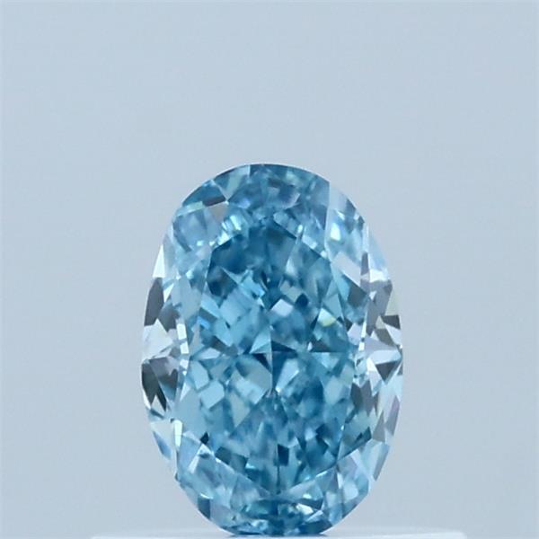 0.53 Carat Oval Shaped, Excellent Cut, FANCY VIVID BLUE Color, VVS2 Clarity, IGI Certified Lab Grown Diamond