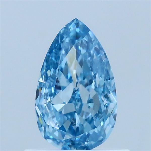 0.75 Carat Pear Shaped, Ideal Cut, FANCY VIVID BLUE Color, VVS2 Clarity, IGI Certified Lab Grown Diamond