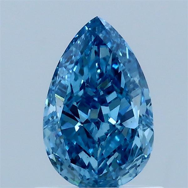 1.01 Carat Pear Shaped, Very Good Cut, FANCY VIVID BLUE Color, VS1 Clarity, IGI Certified Lab Grown Diamond
