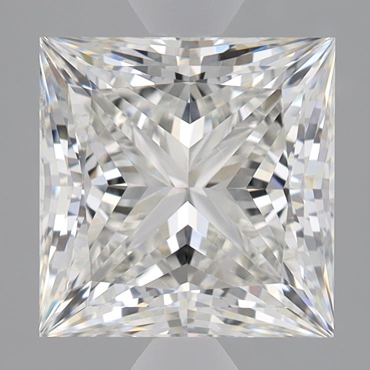 3.09 Carat Princess Shaped, Ideal Cut, G Color, VVS2 Clarity, IGI Certified Lab Grown Diamond
